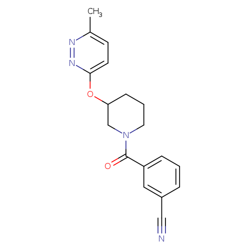3-{3-[(6-methylpyridazin-3-yl)oxy]piperidine-1-carbonyl}benzonitrile