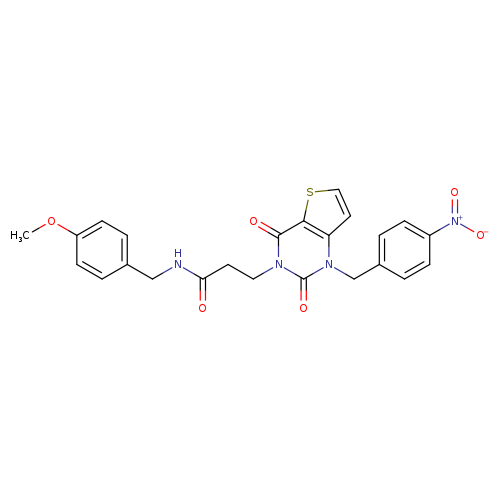 N-[(4-methoxyphenyl)methyl]-3-{1-[(4-nitrophenyl)methyl]-2,4-dioxo-1H,2H,3H,4H-thieno[3,2-d]pyrimidin-3-yl}propanamide