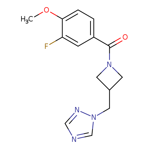 1-{[1-(3-fluoro-4-methoxybenzoyl)azetidin-3-yl]methyl}-1H-1,2,4-triazole