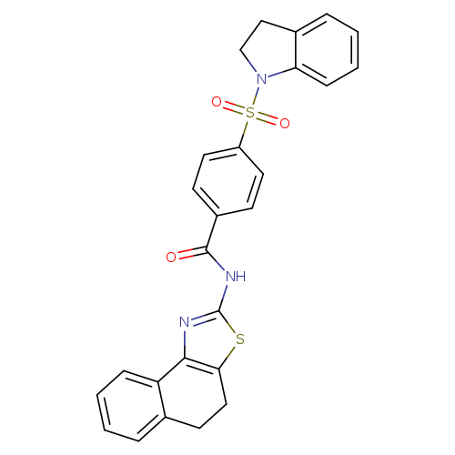 4-(2,3-dihydro-1H-indole-1-sulfonyl)-N-{4H,5H-naphtho[1,2-d][1,3]thiazol-2-yl}benzamide