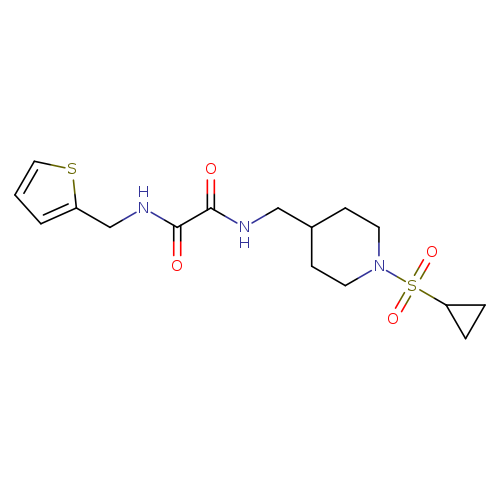 N'-{[1-(cyclopropanesulfonyl)piperidin-4-yl]methyl}-N-[(thiophen-2-yl)methyl]ethanediamide