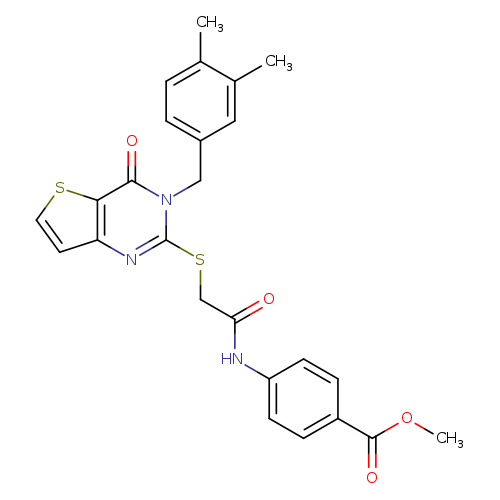 methyl 4-[2-({3-[(3,4-dimethylphenyl)methyl]-4-oxo-3H,4H-thieno[3,2-d]pyrimidin-2-yl}sulfanyl)acetamido]benzoate