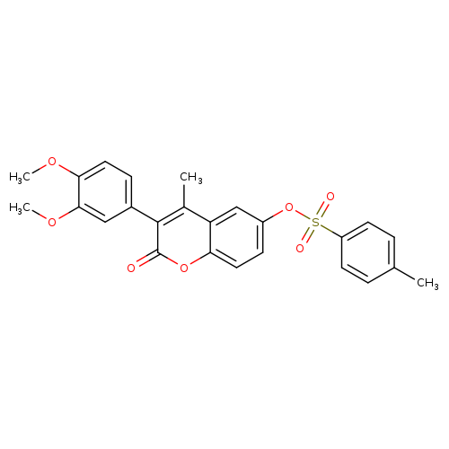 3-(3,4-dimethoxyphenyl)-4-methyl-2-oxo-2H-chromen-6-yl 4-methylbenzene-1-sulfonate