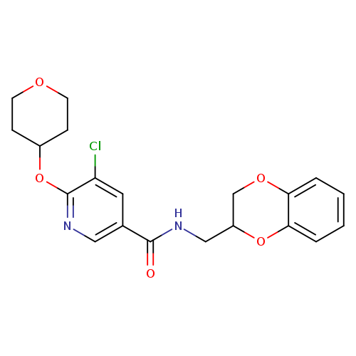 5-chloro-N-[(2,3-dihydro-1,4-benzodioxin-2-yl)methyl]-6-(oxan-4-yloxy)pyridine-3-carboxamide
