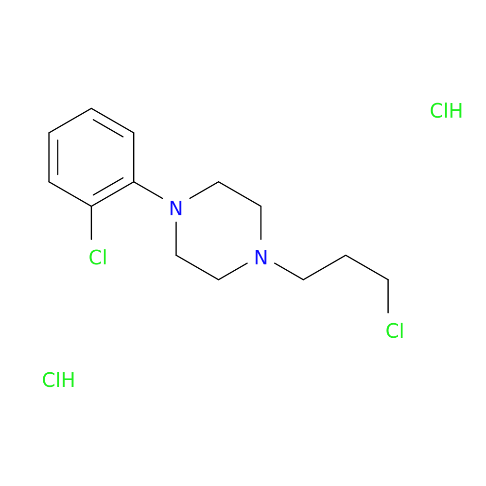 1-(2-chlorophenyl)-4-(3-chloropropyl)piperazine dihydrochloride