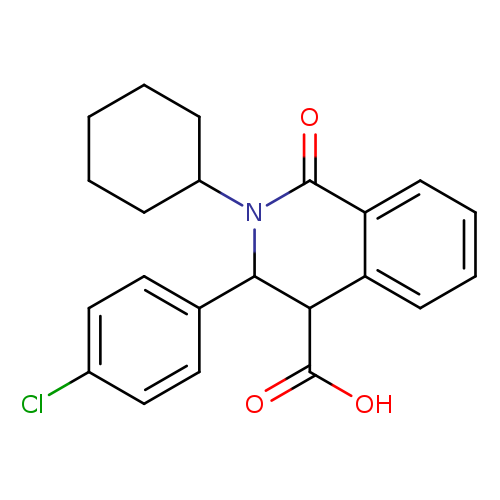 3-(4-chlorophenyl)-2-cyclohexyl-1-oxo-1,2,3,4-tetrahydroisoquinoline-4-carboxylic acid