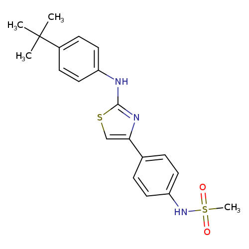 N-(4-{2-[(4-tert-butylphenyl)amino]-1,3-thiazol-4-yl}phenyl)methanesulfonamide