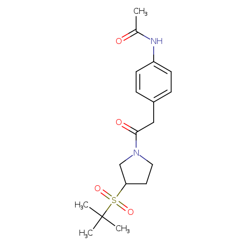 N-(4-{2-[3-(2-methylpropane-2-sulfonyl)pyrrolidin-1-yl]-2-oxoethyl}phenyl)acetamide
