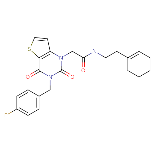 N-[2-(cyclohex-1-en-1-yl)ethyl]-2-{3-[(4-fluorophenyl)methyl]-2,4-dioxo-1H,2H,3H,4H-thieno[3,2-d]pyrimidin-1-yl}acetamide