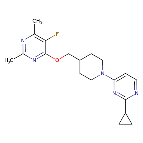 2-cyclopropyl-4-(4-{[(5-fluoro-2,6-dimethylpyrimidin-4-yl)oxy]methyl}piperidin-1-yl)pyrimidine
