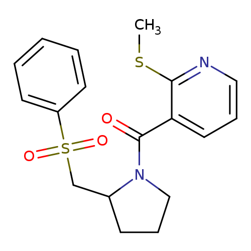 3-{2-[(benzenesulfonyl)methyl]pyrrolidine-1-carbonyl}-2-(methylsulfanyl)pyridine