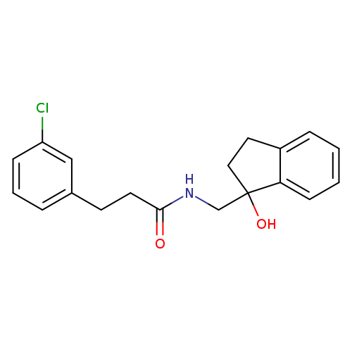 3-(3-chlorophenyl)-N-[(1-hydroxy-2,3-dihydro-1H-inden-1-yl)methyl]propanamide