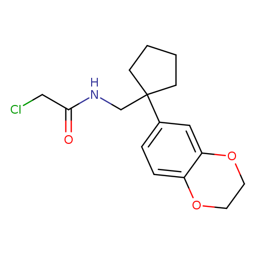 2-chloro-N-{[1-(2,3-dihydro-1,4-benzodioxin-6-yl)cyclopentyl]methyl}acetamide
