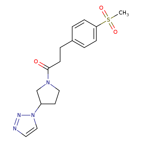 3-(4-methanesulfonylphenyl)-1-[3-(1H-1,2,3-triazol-1-yl)pyrrolidin-1-yl]propan-1-one
