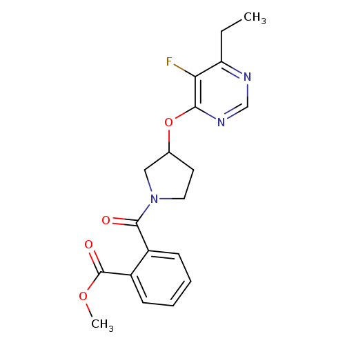 methyl 2-{3-[(6-ethyl-5-fluoropyrimidin-4-yl)oxy]pyrrolidine-1-carbonyl}benzoate