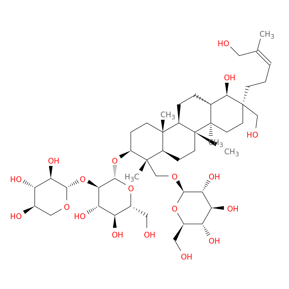 (2R,3R,4S,5S,6R)-2-(((1R,2S,4aR,4bR,6aS,7R,8R,10aR,10bR,12aR)-2-(((2R,3R,4S,5S,6R)-4,5-Dihydroxy-6-(hydroxymethyl)-3-(((2S,3R,4S,5R)-3,4,5-trihydroxytetrahydro-2H-pyran-2-yl)oxy)tetrahydro-2H-pyran-2-yl)oxy)-7-hydroxy-8-((Z)-5-hydroxy-4-methylpent-3-en-1-yl)-8-(hydroxymethyl)-1,4a,10a,10b-tetramethyloctadecahydrochrysen-1-yl)methoxy)-6-(hydroxymethyl)tetrahydro-2H-pyran-3,4,5-triol