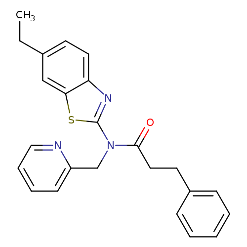 N-(6-ethyl-1,3-benzothiazol-2-yl)-3-phenyl-N-[(pyridin-2-yl)methyl]propanamide