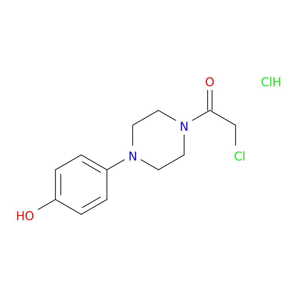 2-chloro-1-[4-(4-hydroxyphenyl)piperazin-1-yl]ethan-1-one hydrochloride