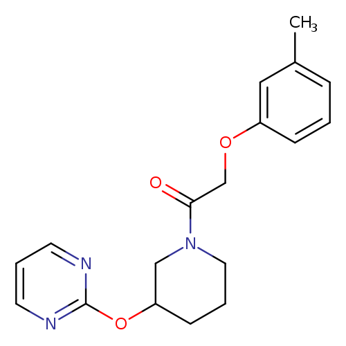 2-(3-methylphenoxy)-1-[3-(pyrimidin-2-yloxy)piperidin-1-yl]ethan-1-one