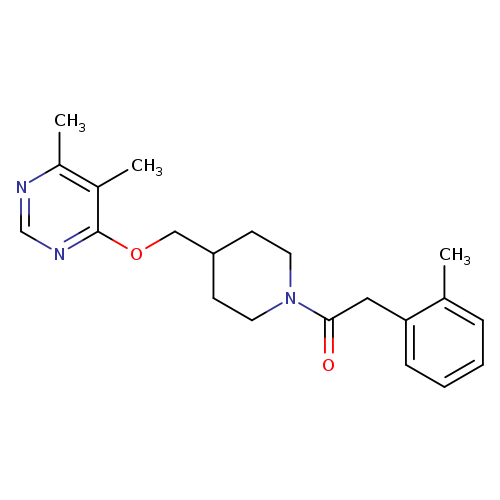 1-(4-{[(5,6-dimethylpyrimidin-4-yl)oxy]methyl}piperidin-1-yl)-2-(2-methylphenyl)ethan-1-one