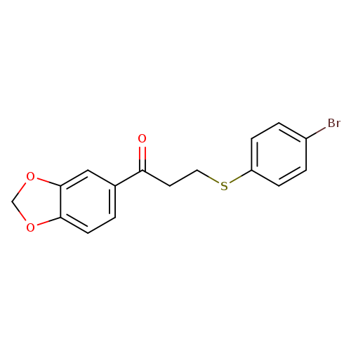 1-(Benzo[d][1,3]dioxol-5-yl)-3-((4-bromophenyl)thio)propan-1-one