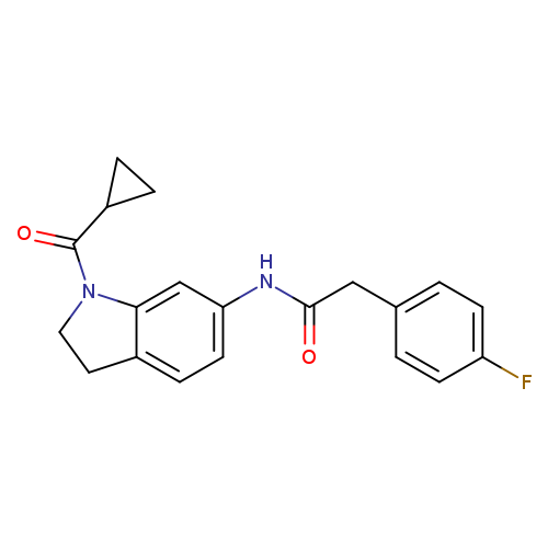 N-(1-cyclopropanecarbonyl-2,3-dihydro-1H-indol-6-yl)-2-(4-fluorophenyl)acetamide