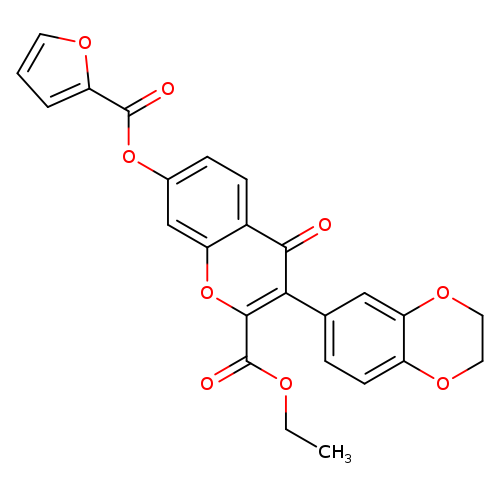 ethyl 3-(2,3-dihydro-1,4-benzodioxin-6-yl)-7-(furan-2-carbonyloxy)-4-oxo-4H-chromene-2-carboxylate