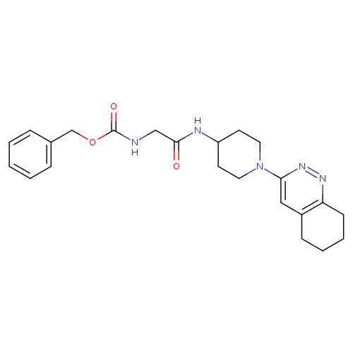 benzyl N-({[1-(5,6,7,8-tetrahydrocinnolin-3-yl)piperidin-4-yl]carbamoyl}methyl)carbamate