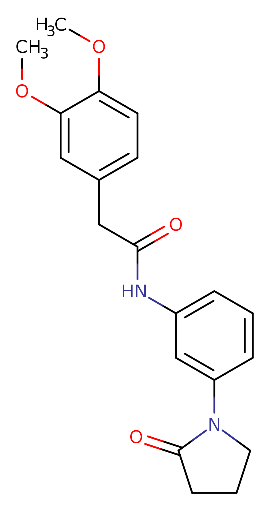 2-(3,4-dimethoxyphenyl)-N-[3-(2-oxopyrrolidin-1-yl)phenyl]acetamide