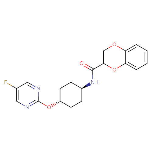 N-[(1r,4r)-4-[(5-fluoropyrimidin-2-yl)oxy]cyclohexyl]-2,3-dihydro-1,4-benzodioxine-2-carboxamide
