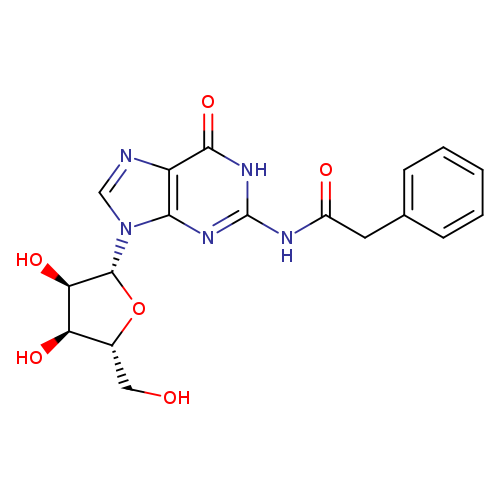 N-(9-((2R,3R,4S,5R)-3,4-Dihydroxy-5-(hydroxymethyl)tetrahydrofuran-2-yl)-6-oxo-6,9-dihydro-1H-purin-2-yl)-2-phenylacetamide
