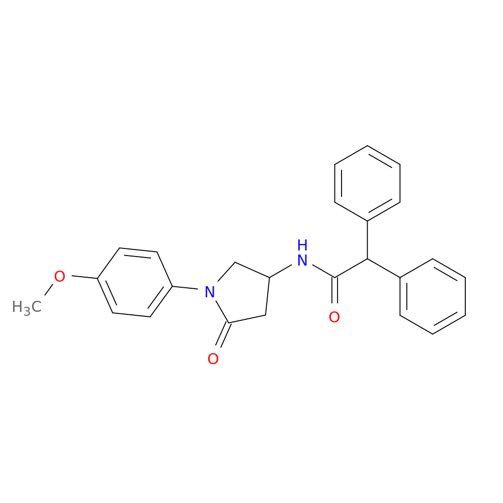 N-[1-(4-methoxyphenyl)-5-oxopyrrolidin-3-yl]-2,2-diphenylacetamide