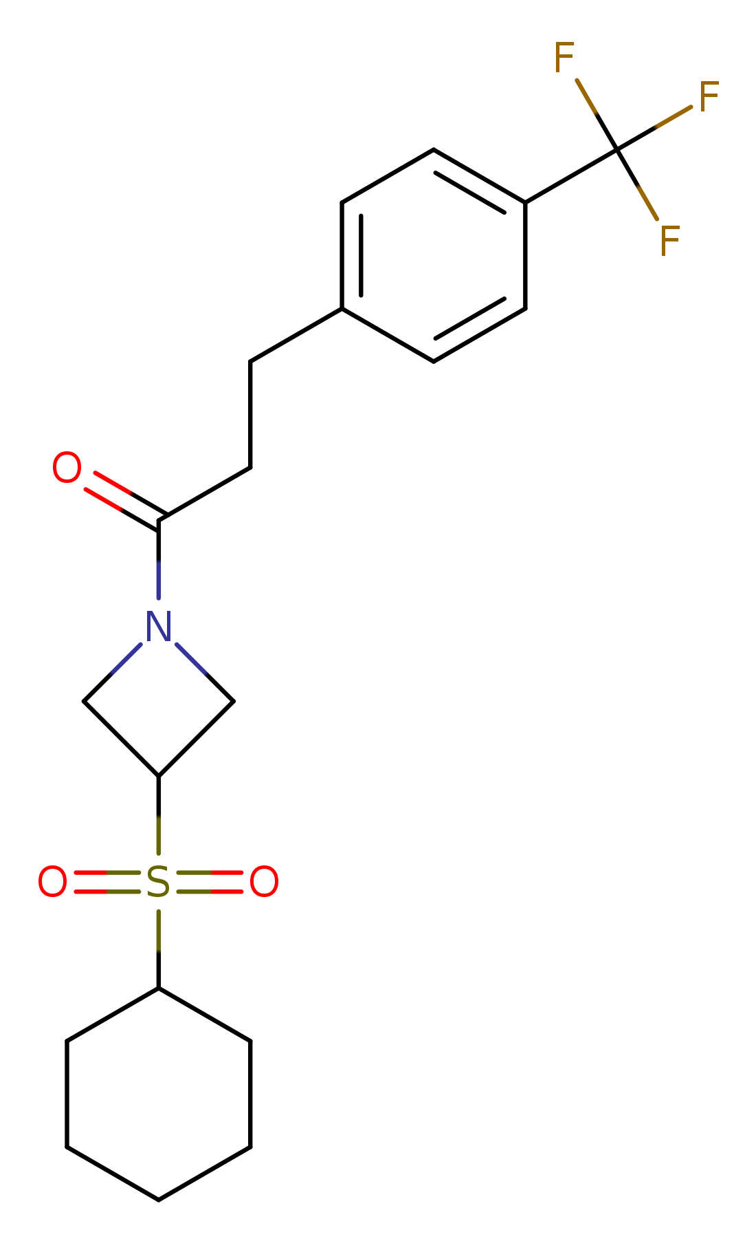 1-[3-(cyclohexanesulfonyl)azetidin-1-yl]-3-[4-(trifluoromethyl)phenyl]propan-1-one