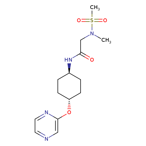 2-(N-methylmethanesulfonamido)-N-[(1r,4r)-4-(pyrazin-2-yloxy)cyclohexyl]acetamide