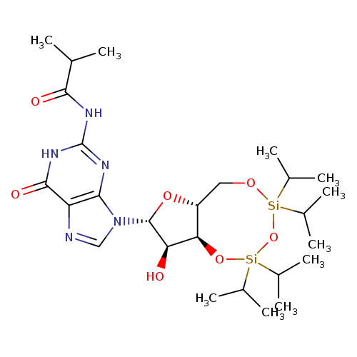 N-(2-Methyl-1-oxopropyl)-3',5'-O-[1,1,3,3-tetrakis(1-methylethyl)-1,3-disiloxanediyl]-Guanosine