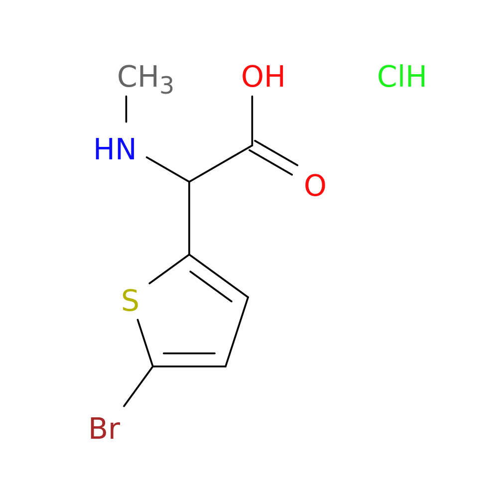 2-(5-bromothiophen-2-yl)-2-(methylamino)acetic acid hydrochloride