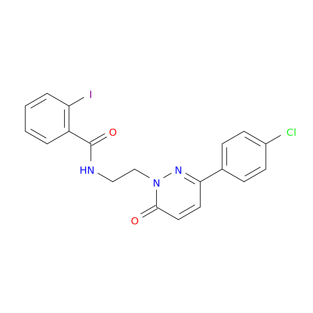 N-{2-[3-(4-chlorophenyl)-6-oxo-1,6-dihydropyridazin-1-yl]ethyl}-2-iodobenzamide