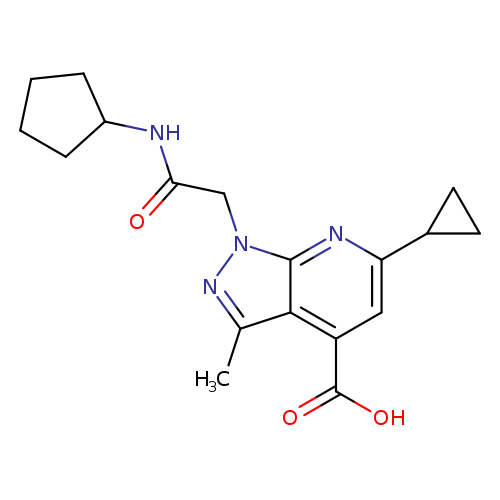 1-[2-(cyclopentylamino)-2-oxoethyl]-6-cyclopropyl-3-methyl-1H-pyrazolo[3,4-b]pyridine-4-carboxylic acid