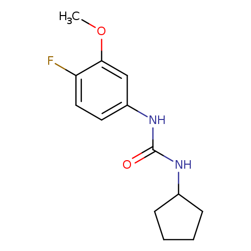 3-cyclopentyl-1-(4-fluoro-3-methoxyphenyl)urea