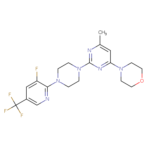 4-(2-{4-[3-fluoro-5-(trifluoromethyl)pyridin-2-yl]piperazin-1-yl}-6-methylpyrimidin-4-yl)morpholine