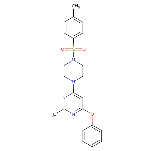 2-methyl-4-[4-(4-methylbenzenesulfonyl)piperazin-1-yl]-6-phenoxypyrimidine
