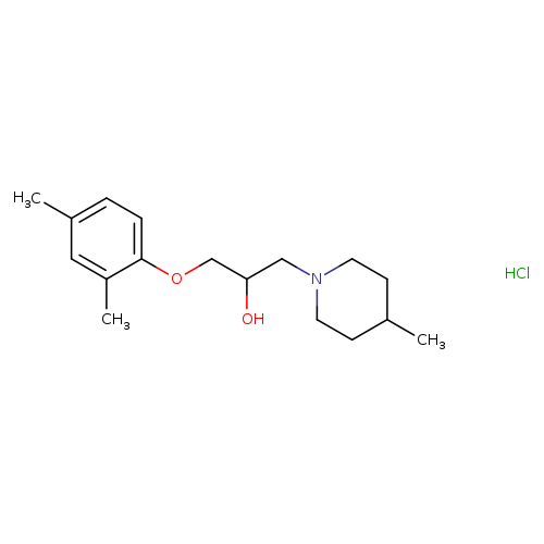 1-(2,4-DIMETHYLPHENOXY)-3-(4-METHYLPIPERIDIN-1-YL)PROPAN-2-OL HYDROCHLORI+