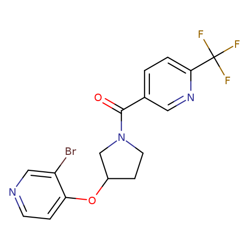 5-{3-[(3-bromopyridin-4-yl)oxy]pyrrolidine-1-carbonyl}-2-(trifluoromethyl)pyridine