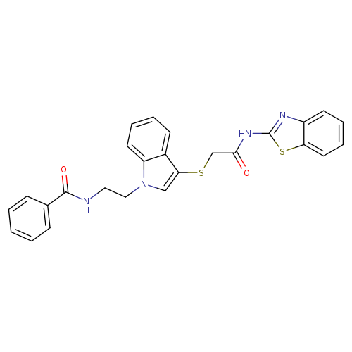 N-{2-[3-({[(1,3-benzothiazol-2-yl)carbamoyl]methyl}sulfanyl)-1H-indol-1-yl]ethyl}benzamide