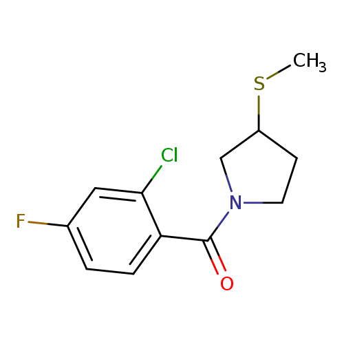 1-(2-chloro-4-fluorobenzoyl)-3-(methylsulfanyl)pyrrolidine