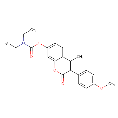 3-(4-methoxyphenyl)-4-methyl-2-oxo-2H-chromen-7-yl N,N-diethylcarbamate