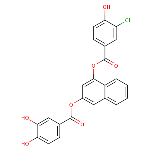 3-chloro-4-hydroxy-benzoicacid-3-[(3,4-dihydroxybenzoyl)oxy]-1-naphthalenylester