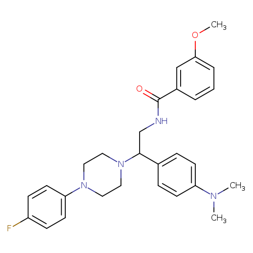 N-{2-[4-(dimethylamino)phenyl]-2-[4-(4-fluorophenyl)piperazin-1-yl]ethyl}-3-methoxybenzamide