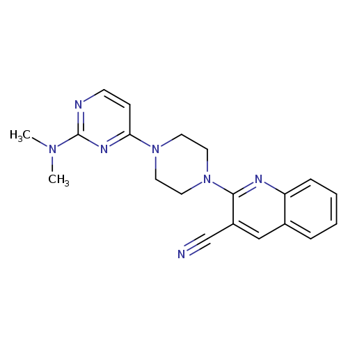 2-{4-[2-(dimethylamino)pyrimidin-4-yl]piperazin-1-yl}quinoline-3-carbonitrile