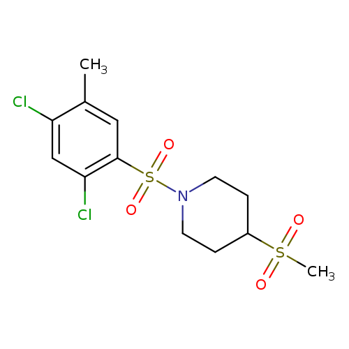 1-(2,4-dichloro-5-methylbenzenesulfonyl)-4-methanesulfonylpiperidine